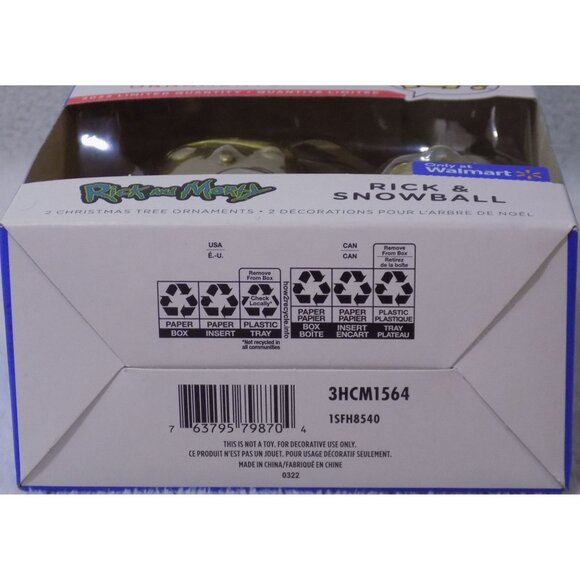 Funko POP! Rick and Morty - RICK & SNOWBALL Hallmark Christmas Ornament - Picture 3 of 6